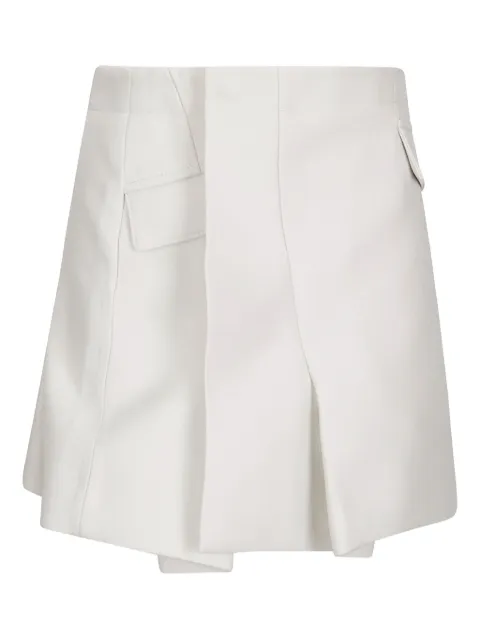 sacai flap-pocket pleated mini skirt
