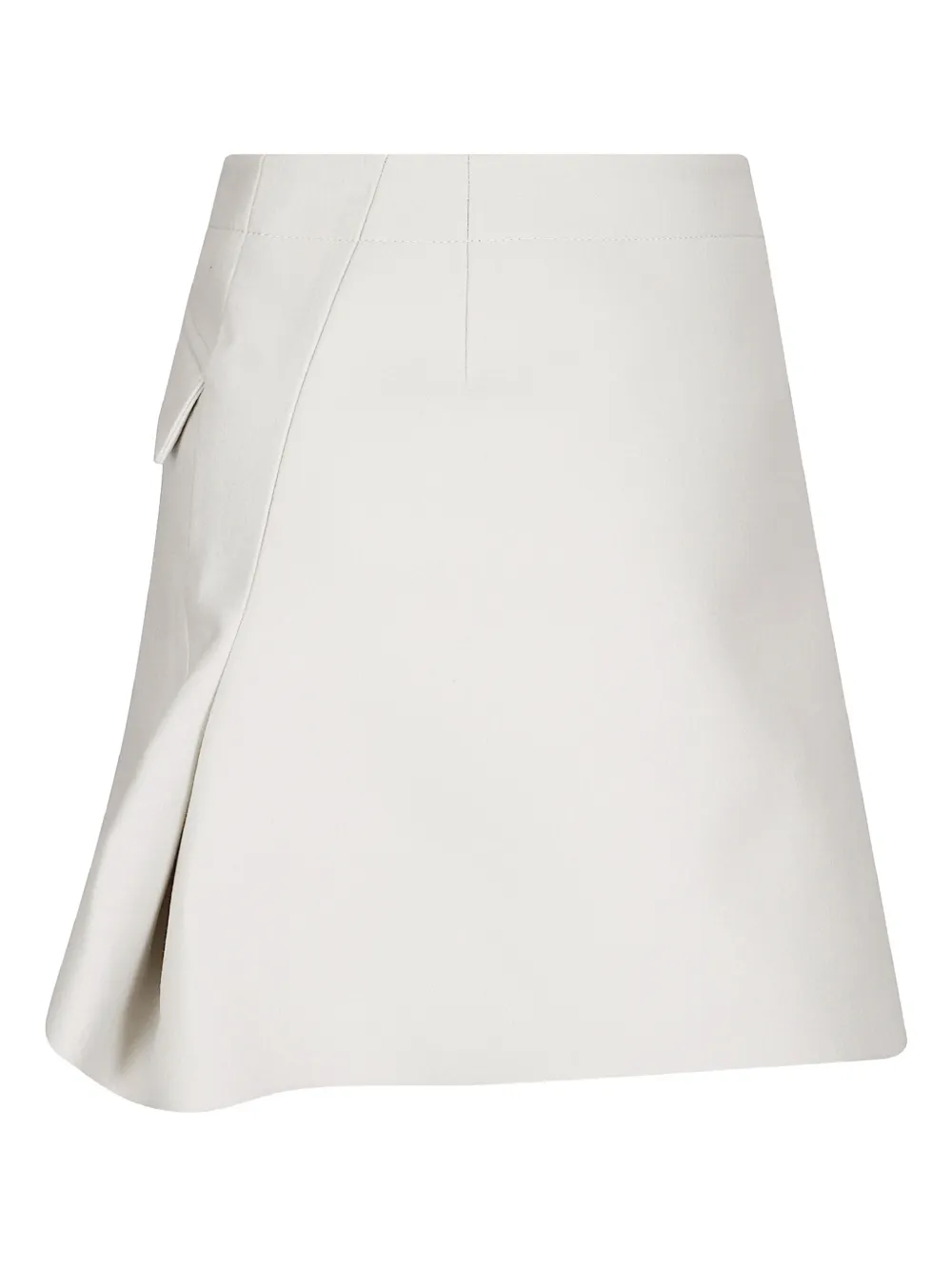 Sacai flap-pocket pleated mini skirt - Wit
