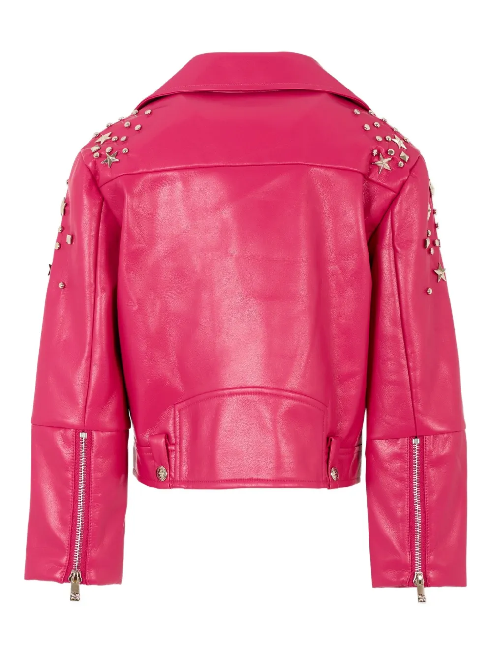 John Richmond Junior star-embellished biker jacket Roze