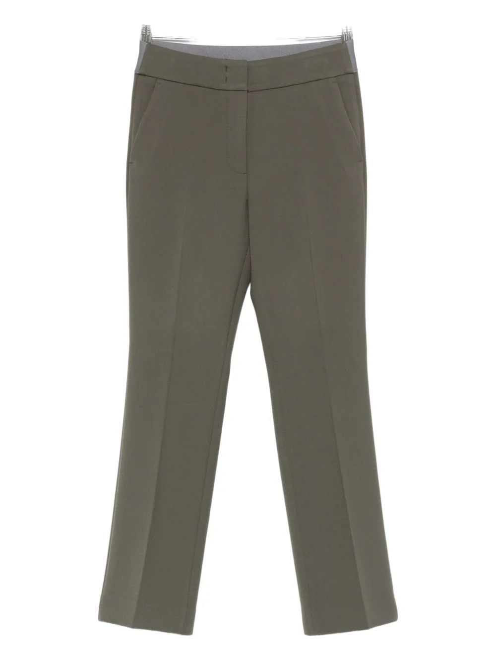 Peserico Flat-front Side-pocket Trousers In Green