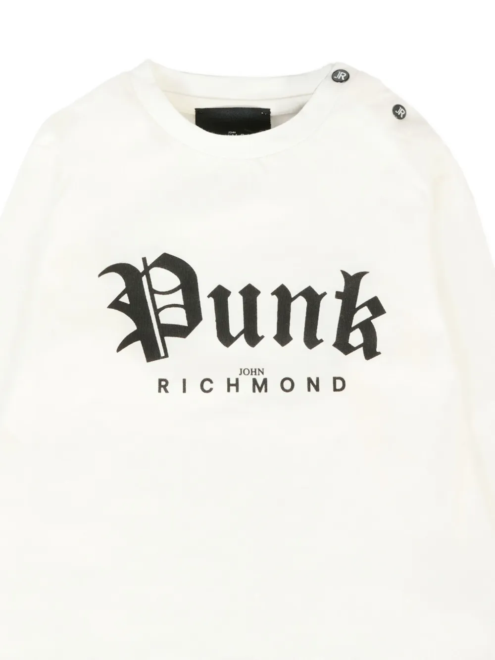 John Richmond Junior long-sleeve punk-graphic T-shirt Wit