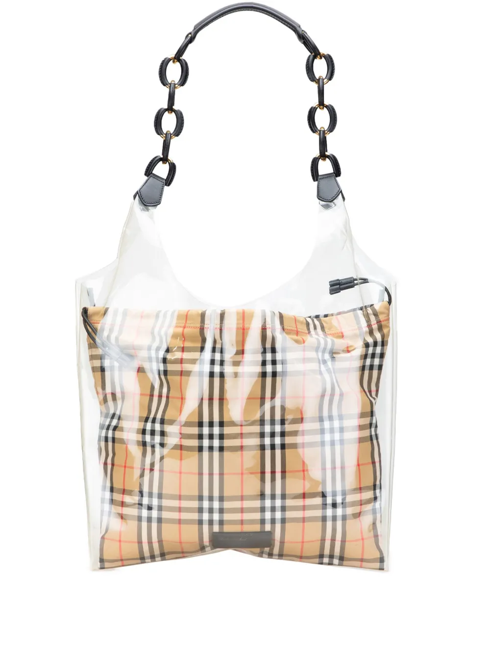 2000-2017 PVC and House Check Canvas Shopper tote bag