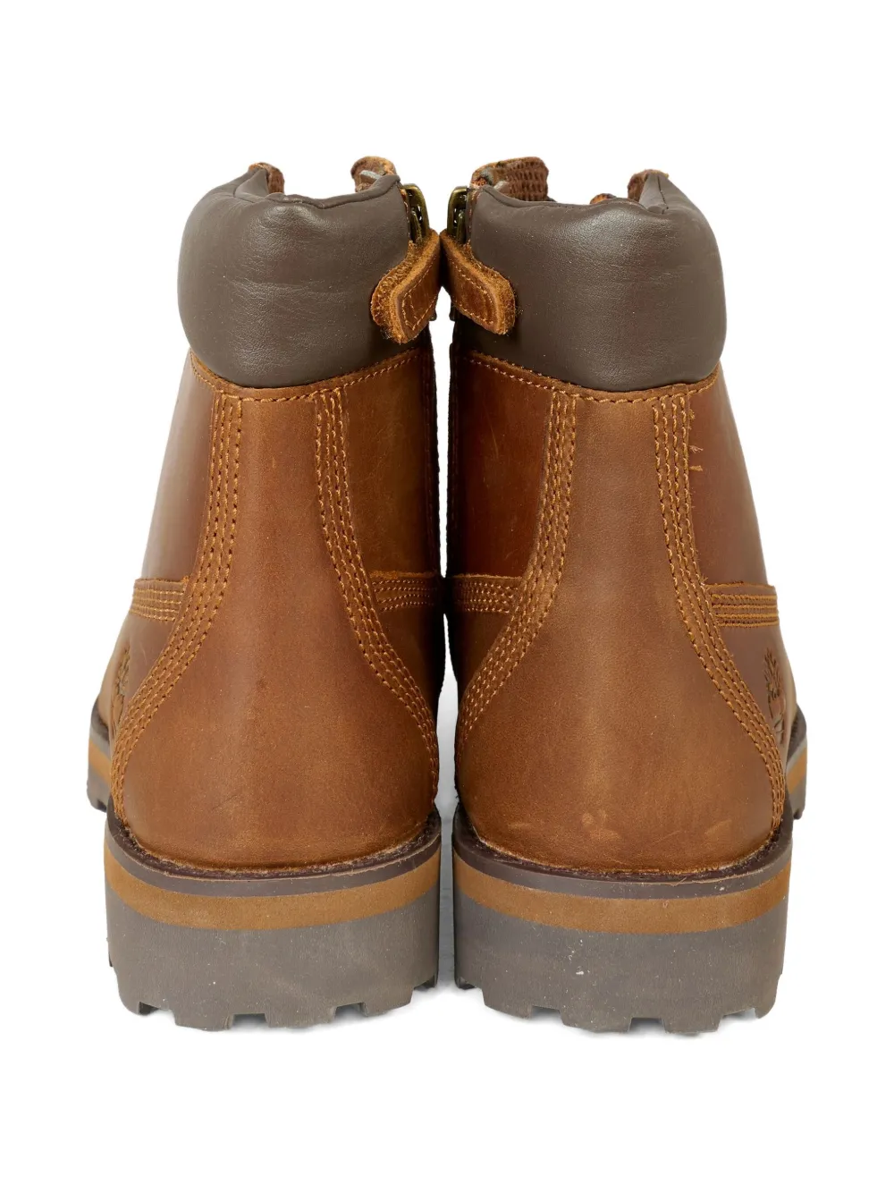 Timberland Kids Courma lace-up zip boots Brown