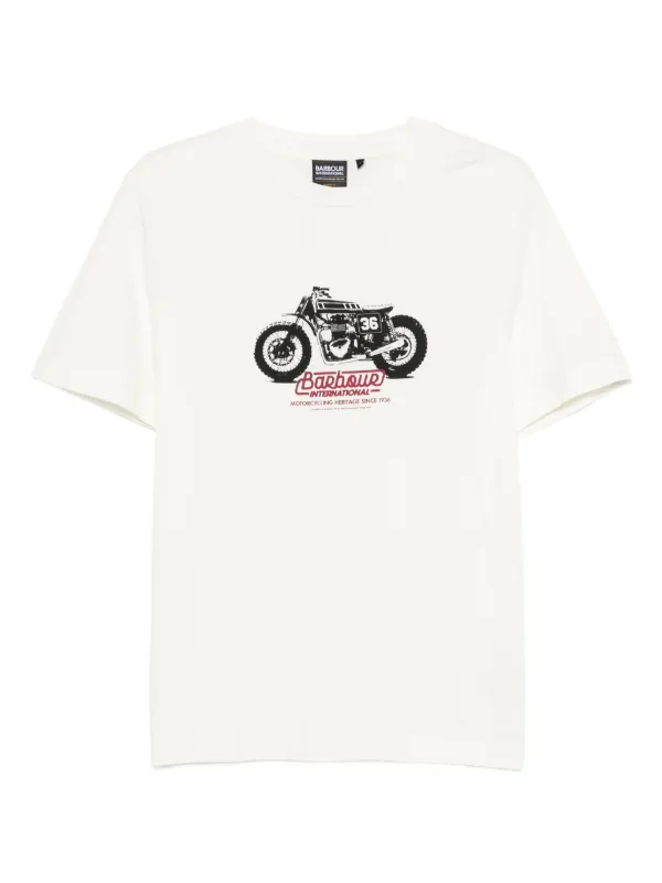Barbour International バイクプリント Tシャツ | ホワイト | FARFETCH JP