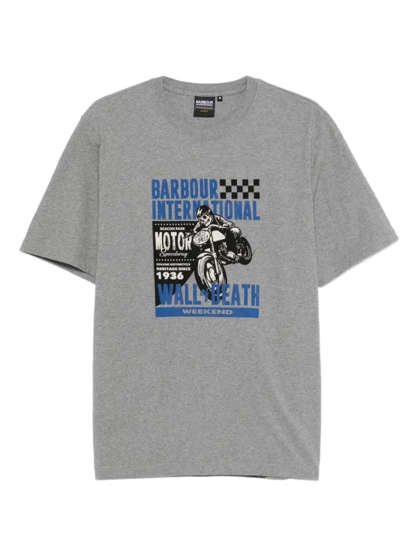 Barbour International バイクプリント Tシャツ | グレー | FARFETCH JP