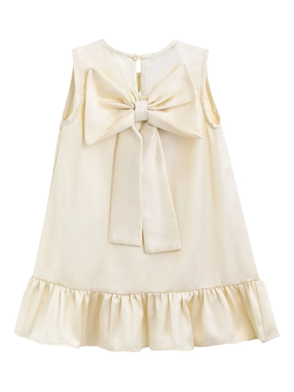 Mimi Tutu Sofia bow-embellished ruffled dress Geel