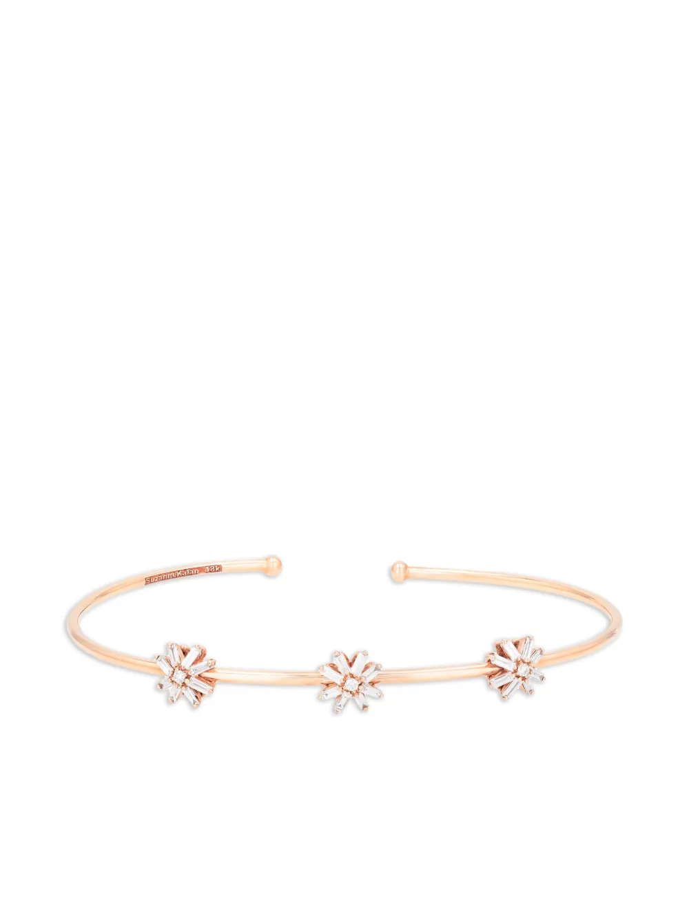Suzanne Kalan 18k Yellow Gold Diamond Bangle In Gold