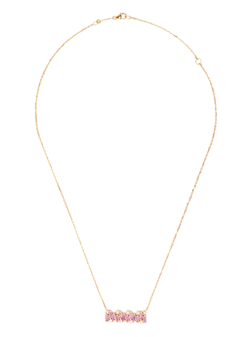 Suzanne Kalan 18K rose gold pink sapphire pendant necklace | Pink | Image 1