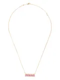 Suzanne Kalan 18K rose gold pink sapphire pendant necklace