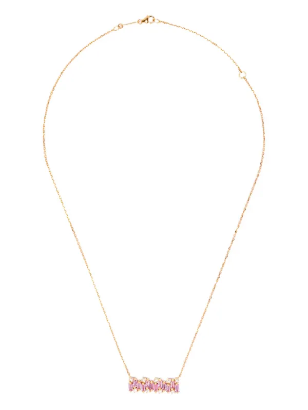 Suzanne Kalan Shimmer Pink Sapphire Bar Pendant