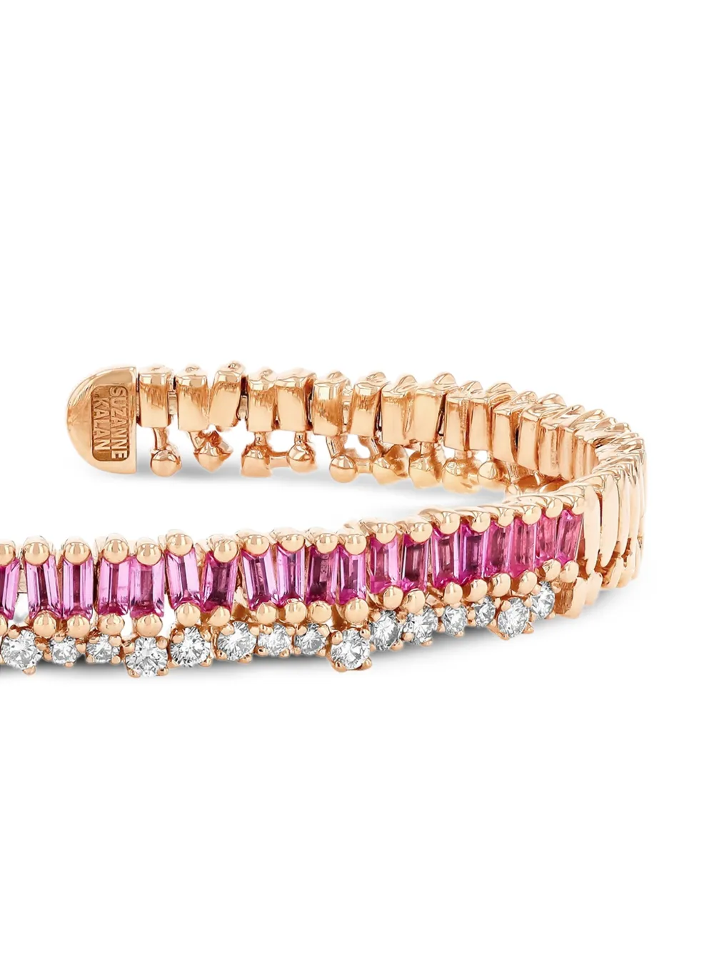 Suzanne Kalan 18K rose gold pink sapphire and diamond bracelet | Image 2