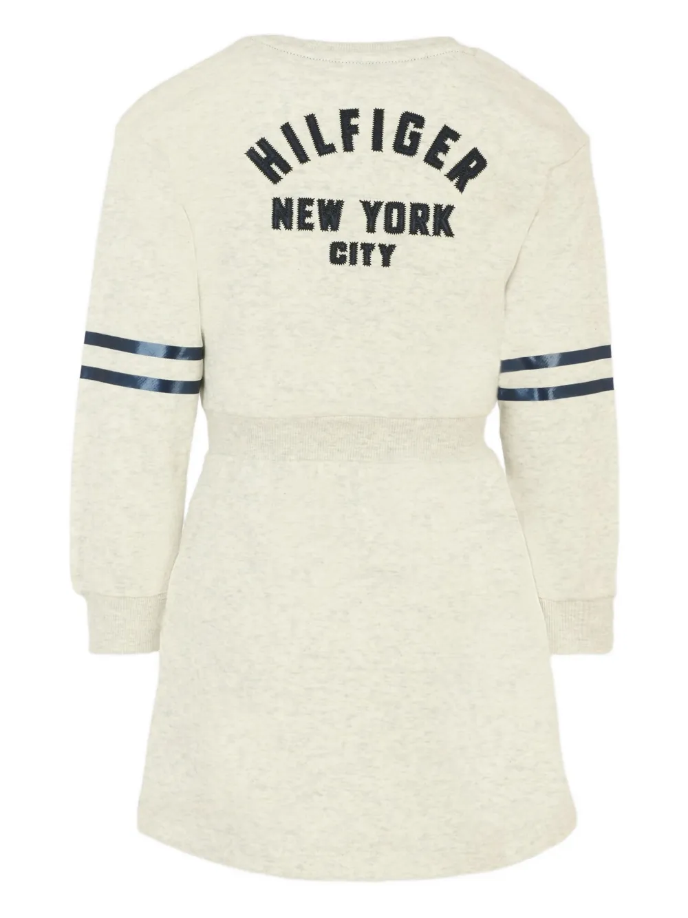 Tommy Hilfiger Junior long-sleeve stripe-detail dress Grijs