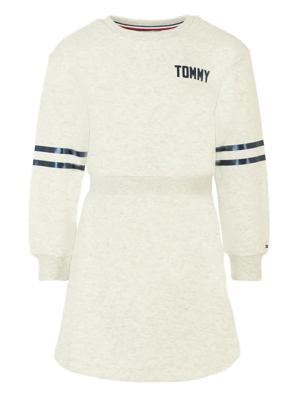 Tommy Hilfiger Junior long-sleeve stripe-detail dress Grijs