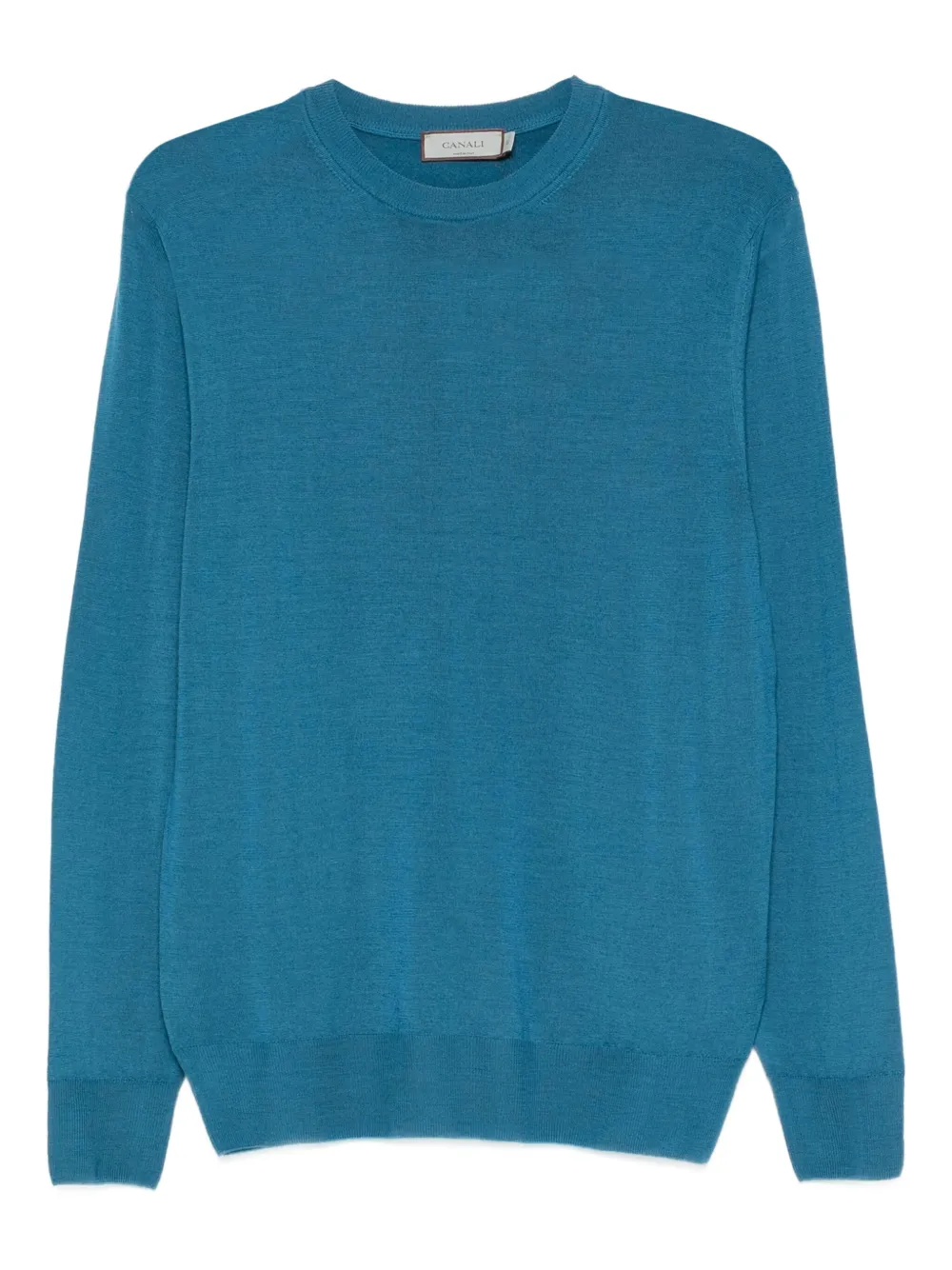 Canali crew-neck wool sweater | Blue | Image 1