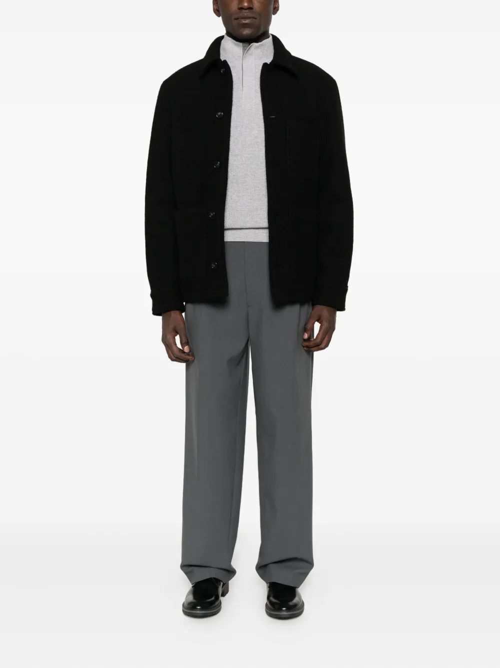 Canali Geribbelde coltrui - Grijs