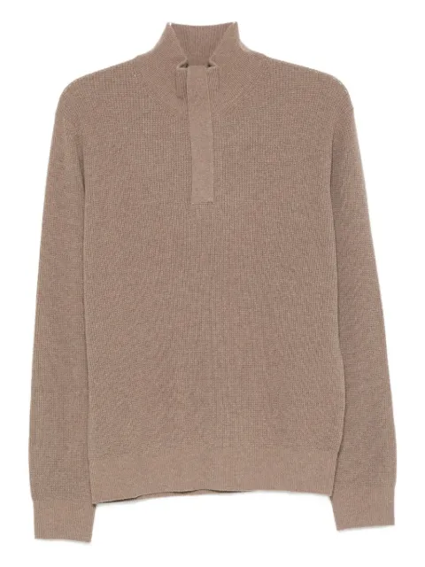 Canali high-neck half-zip sweater