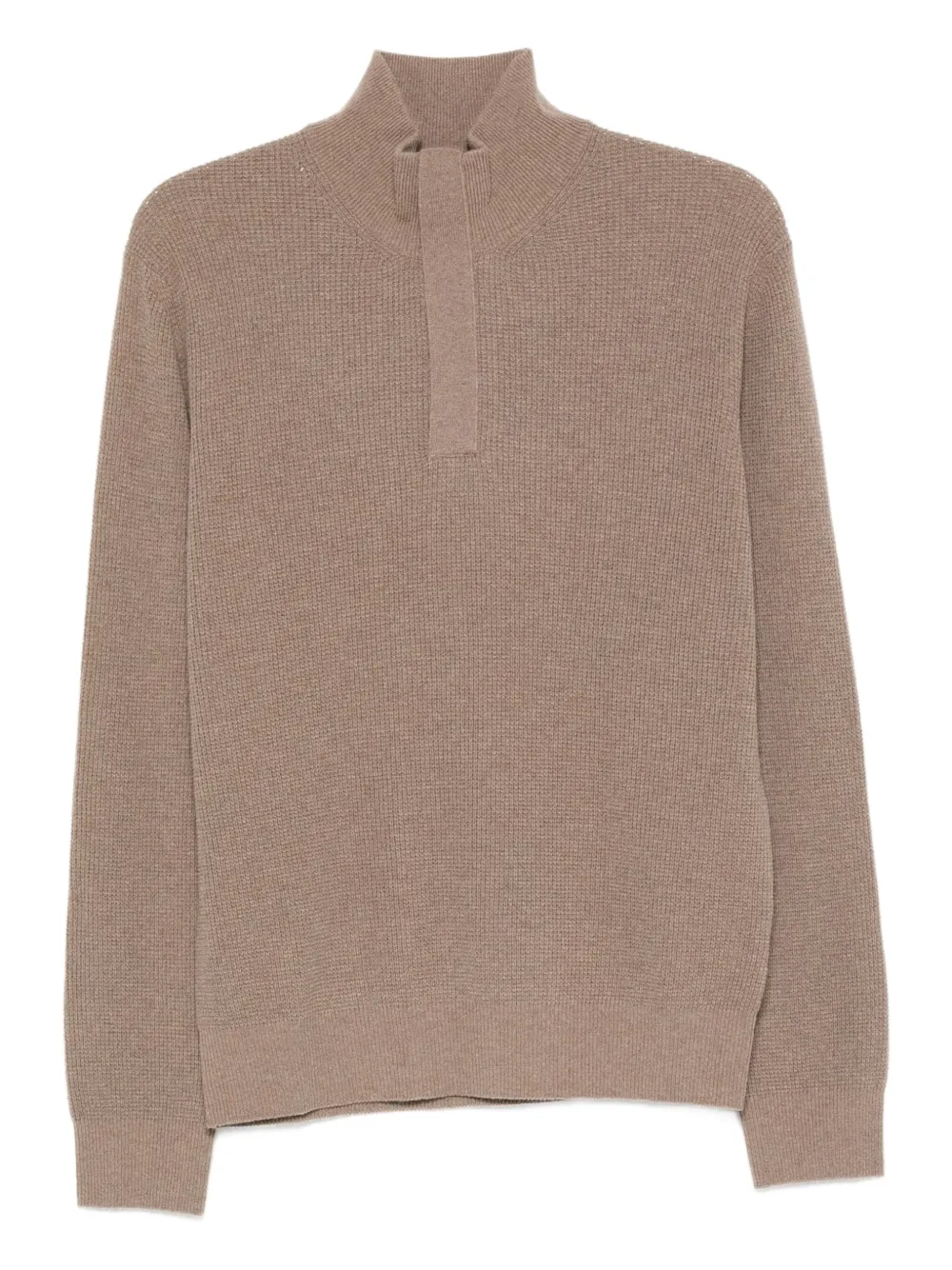 Canali high-neck half-zip sweater | Neutrals | Image 1