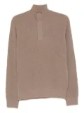 Canali high-neck half-zip sweater - Neutrals