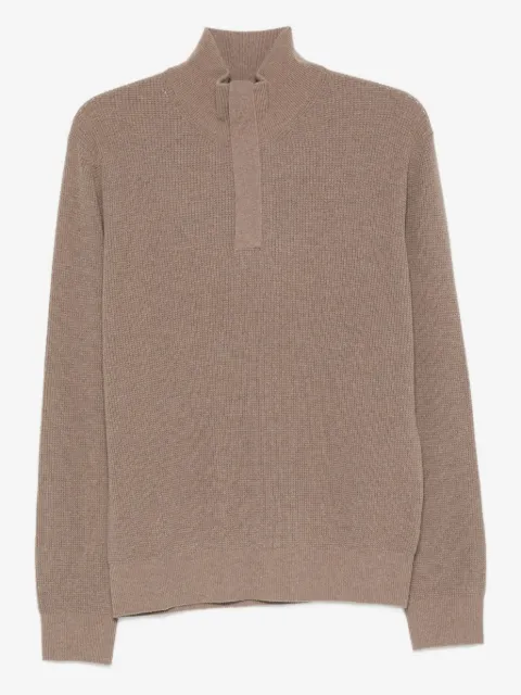 Canali high-neck half-zip sweater