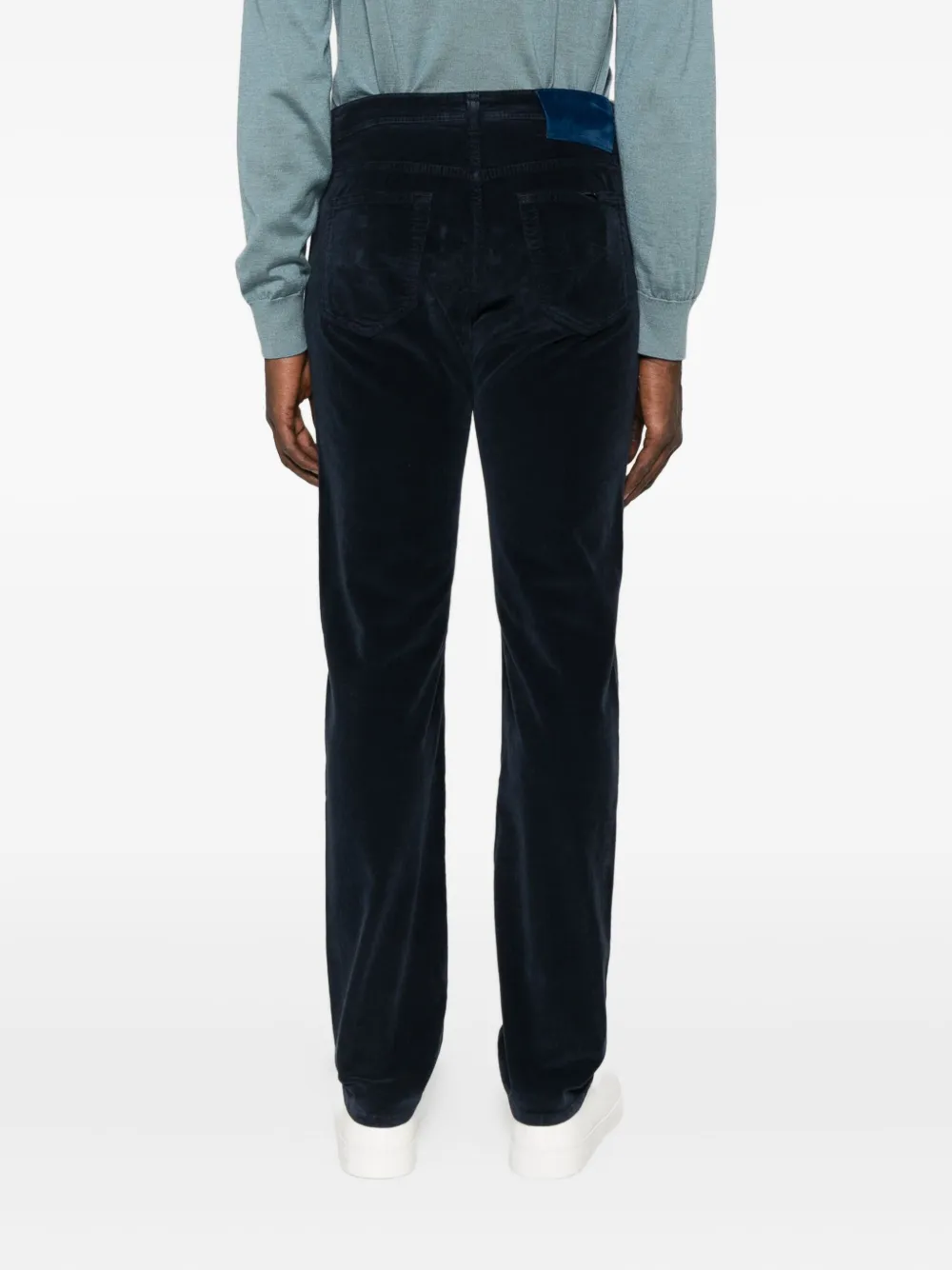 Jacob Cohën Verfraaide ribfluwelen broek Blauw