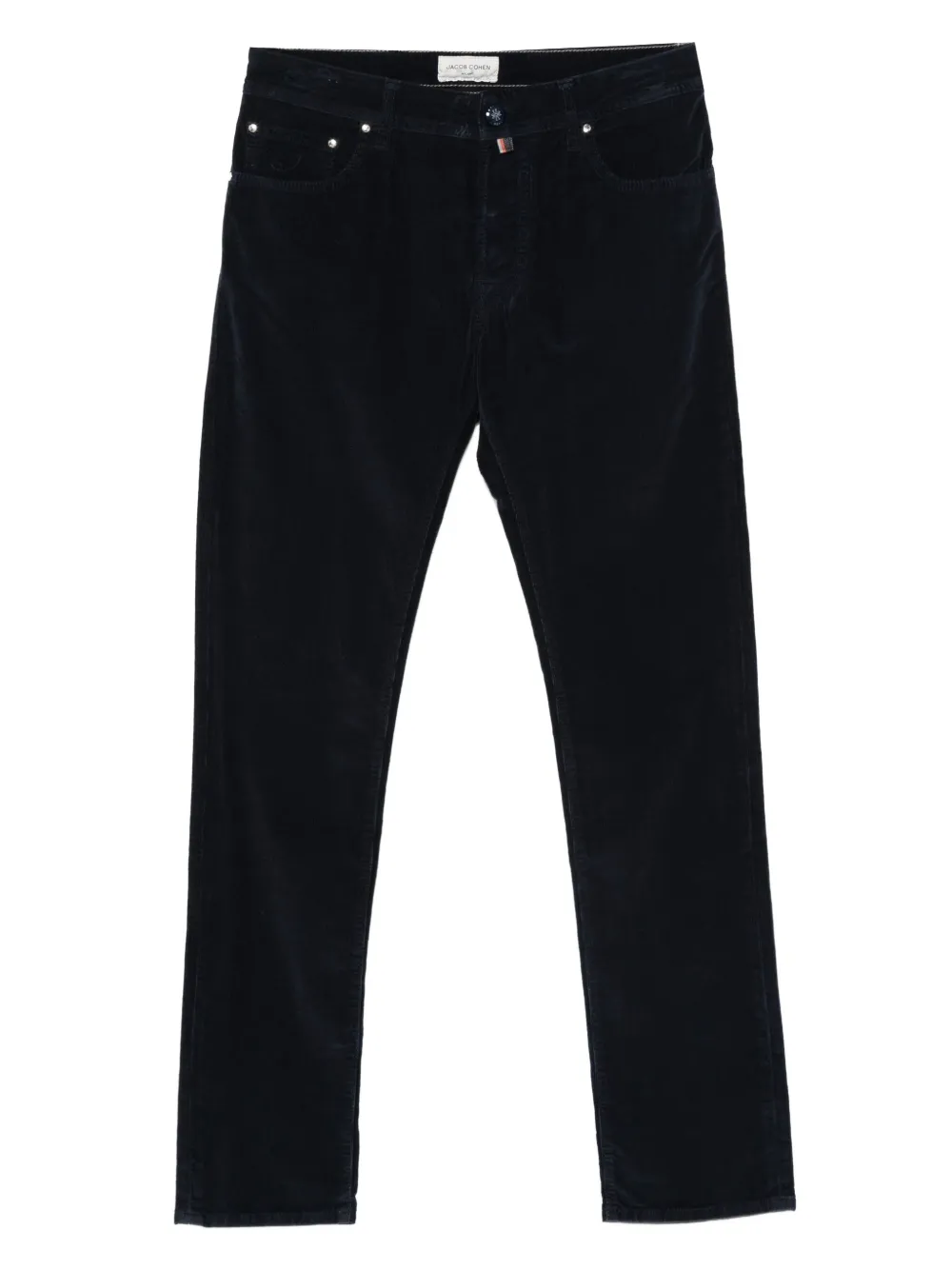 Jacob Cohën Verfraaide ribfluwelen broek Blauw