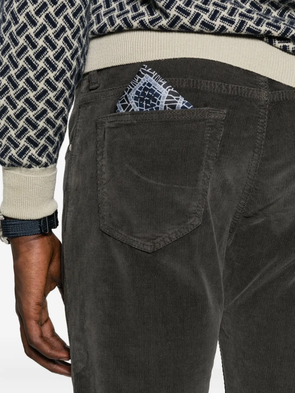 Jacob Cohën Ribfluwelen broek Grijs