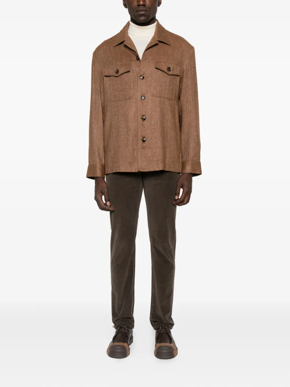 Jacob Cohën Ribfluwelen broek - Bruin