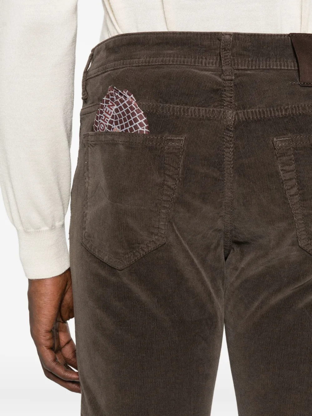 Jacob Cohën Ribfluwelen broek Bruin