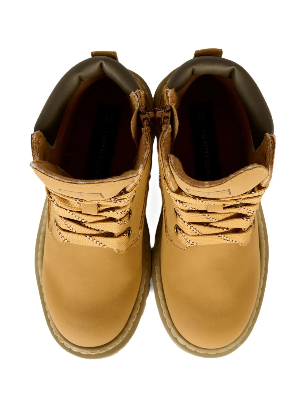 Tommy Hilfiger Junior lace-up zip boots Bruin