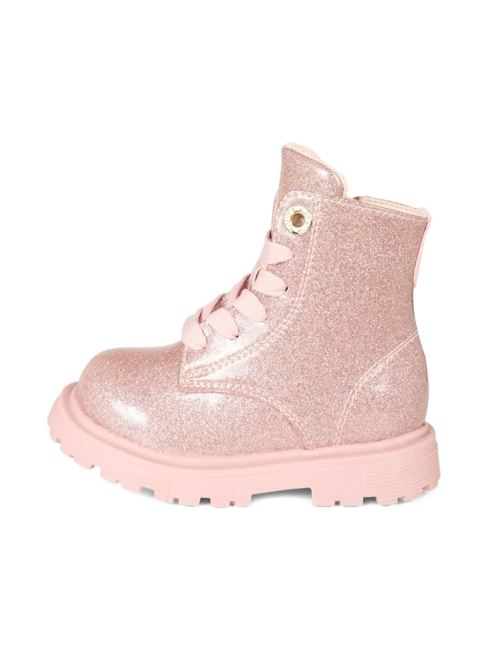 Tommy Hilfiger Junior Glitter Lace-up Boots In Pink