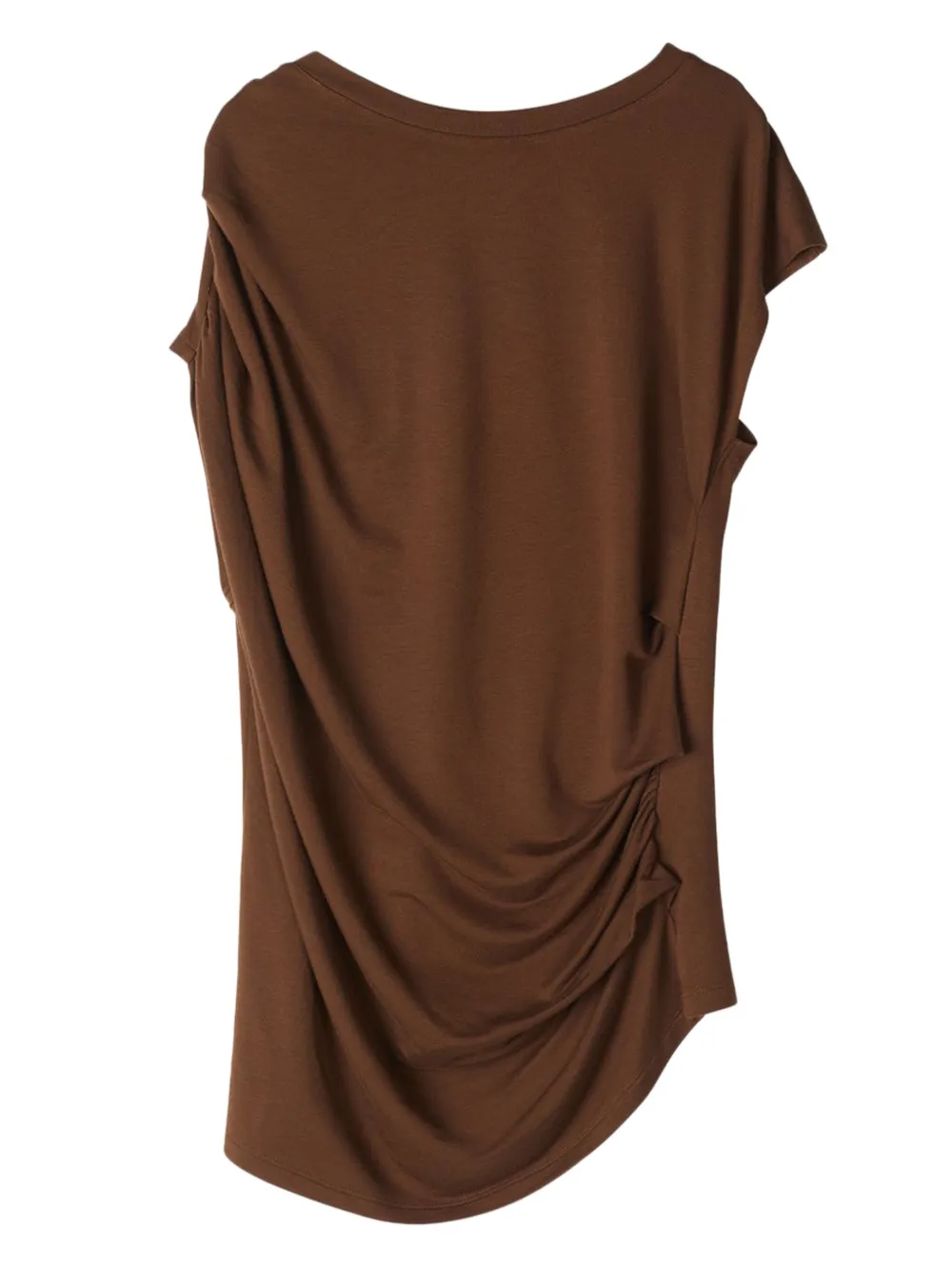 Stylein Canalita draped cap-sleeve top - Marrone