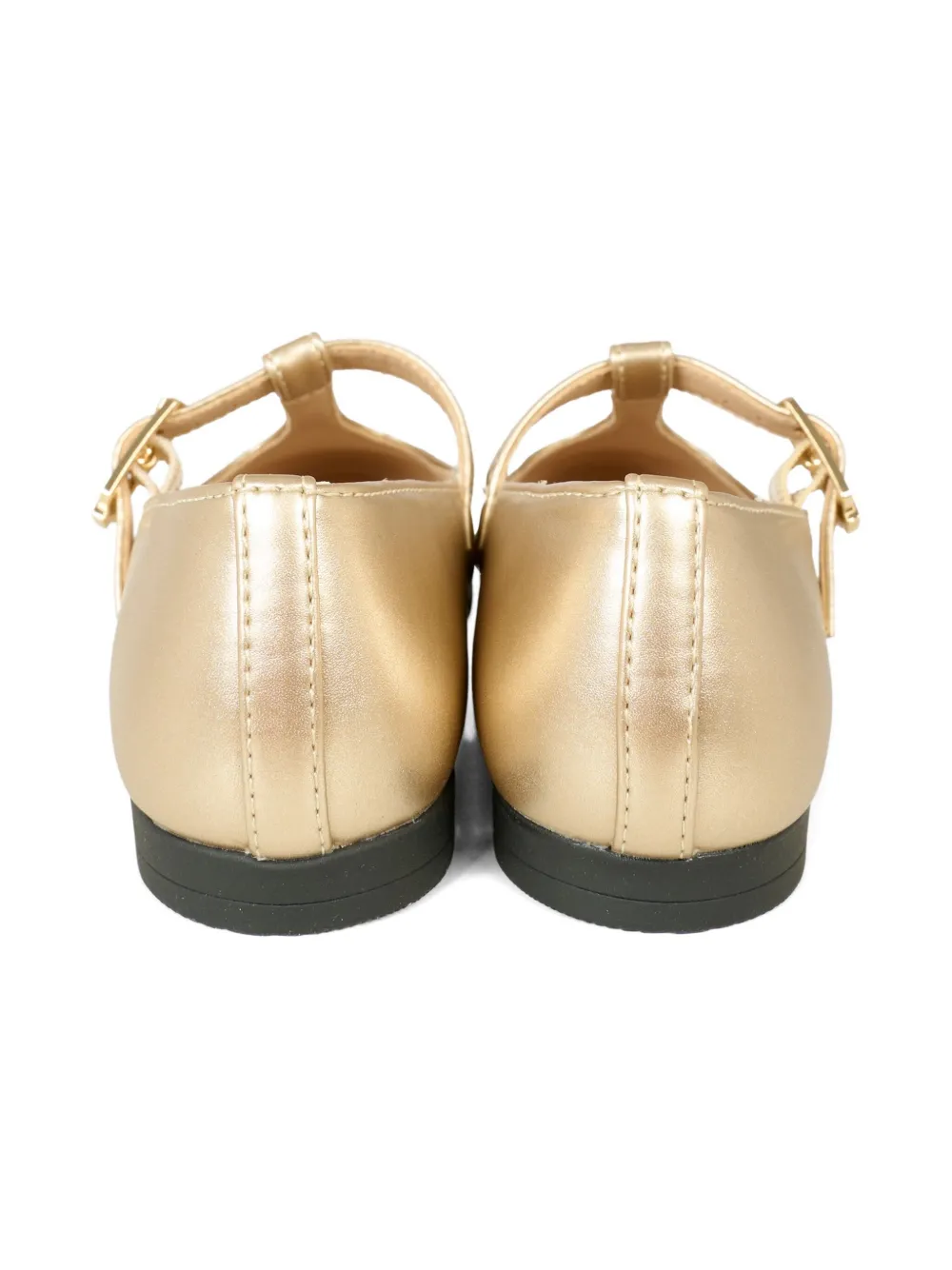 Tommy Hilfiger Junior Metallic Buckle Ballerina In Gold