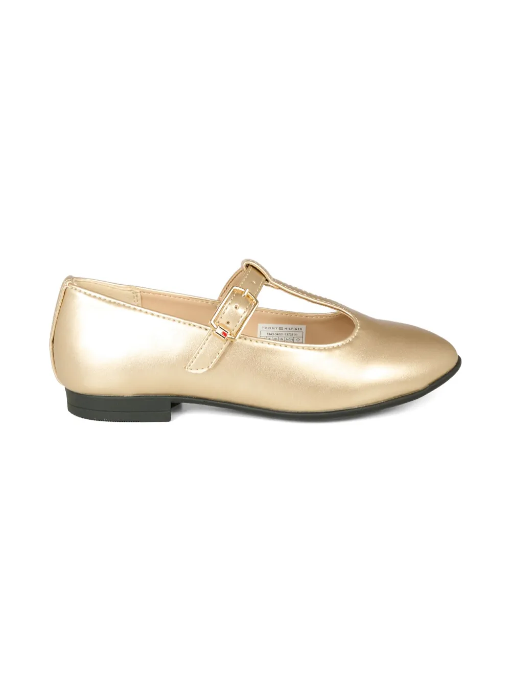 Tommy Hilfiger Junior Metallic Buckle Ballerina In Gold