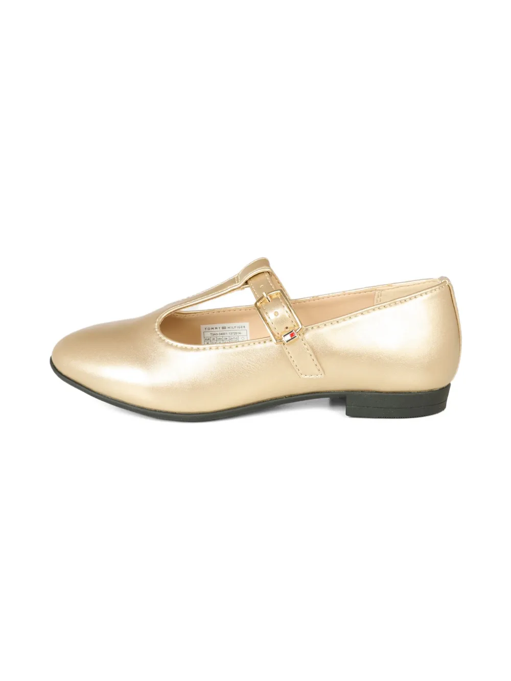 Tommy Hilfiger Junior Metallic Buckle Ballerina In Gold