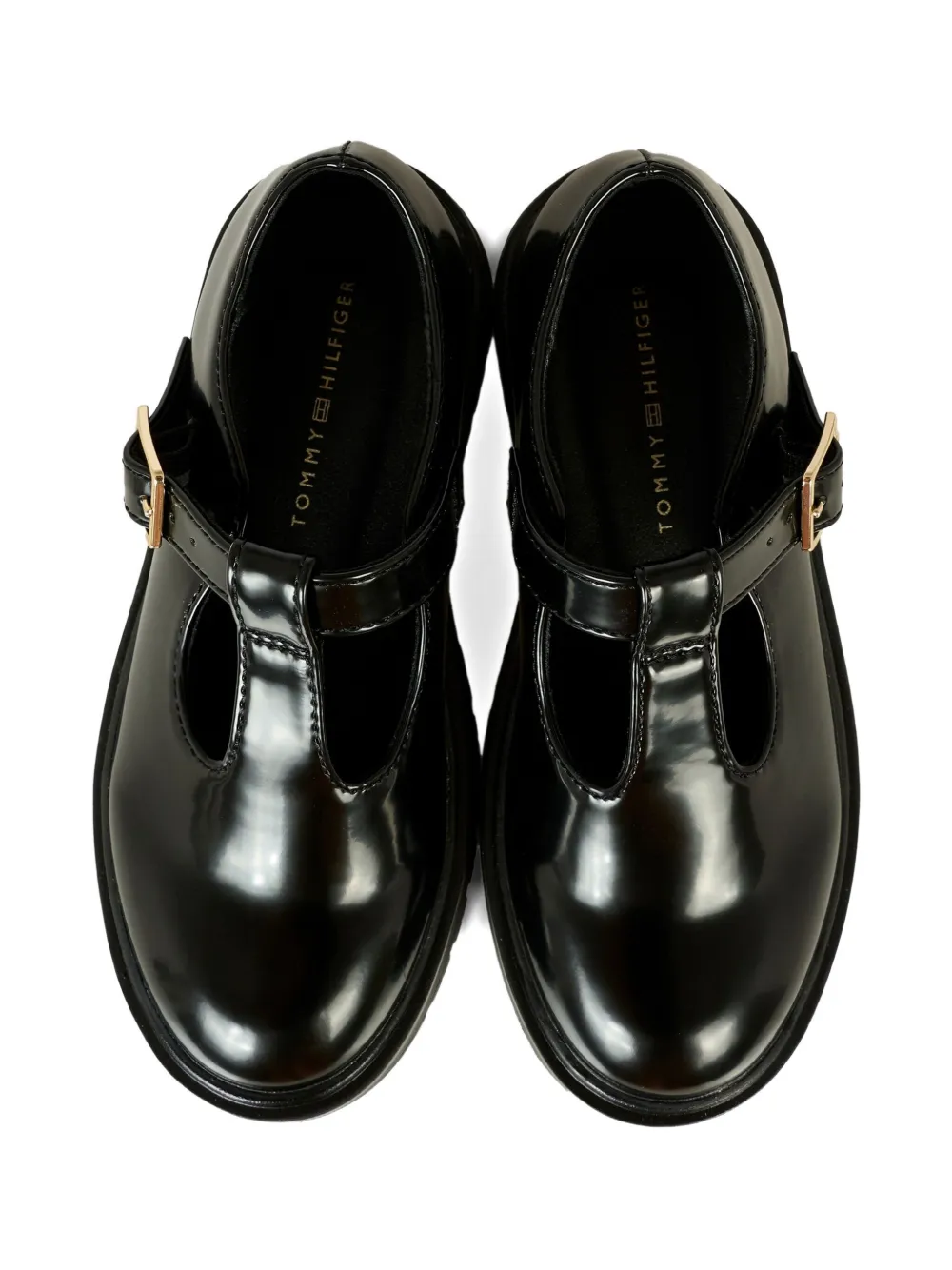 Tommy Hilfiger Junior T-bar Buckle Mary-jane Shoes In Black
