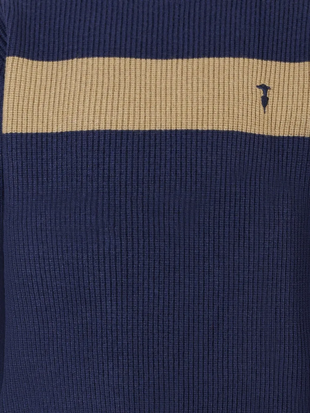 TRUSSARDI JUNIOR Ribgebreide trui met vlakken Blauw