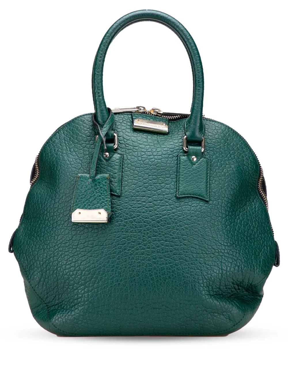 Burberry Pre-Owned 2000-2017 Large Grained Calfskin Heritage Orchard Bowling Bag satchel | Green | Image 1