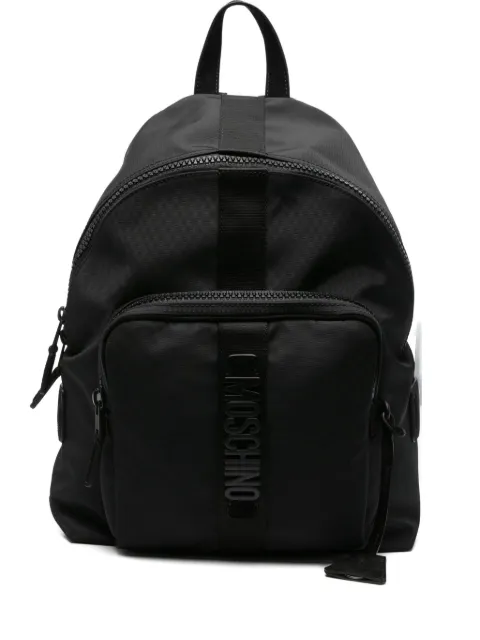 Moschino logo-plaque zip-fastening backpack