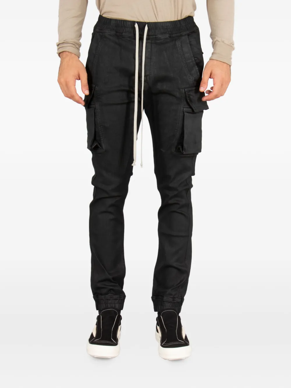 Rick Owens Drkshdw Drawstring-waist Cargo Pants In Black