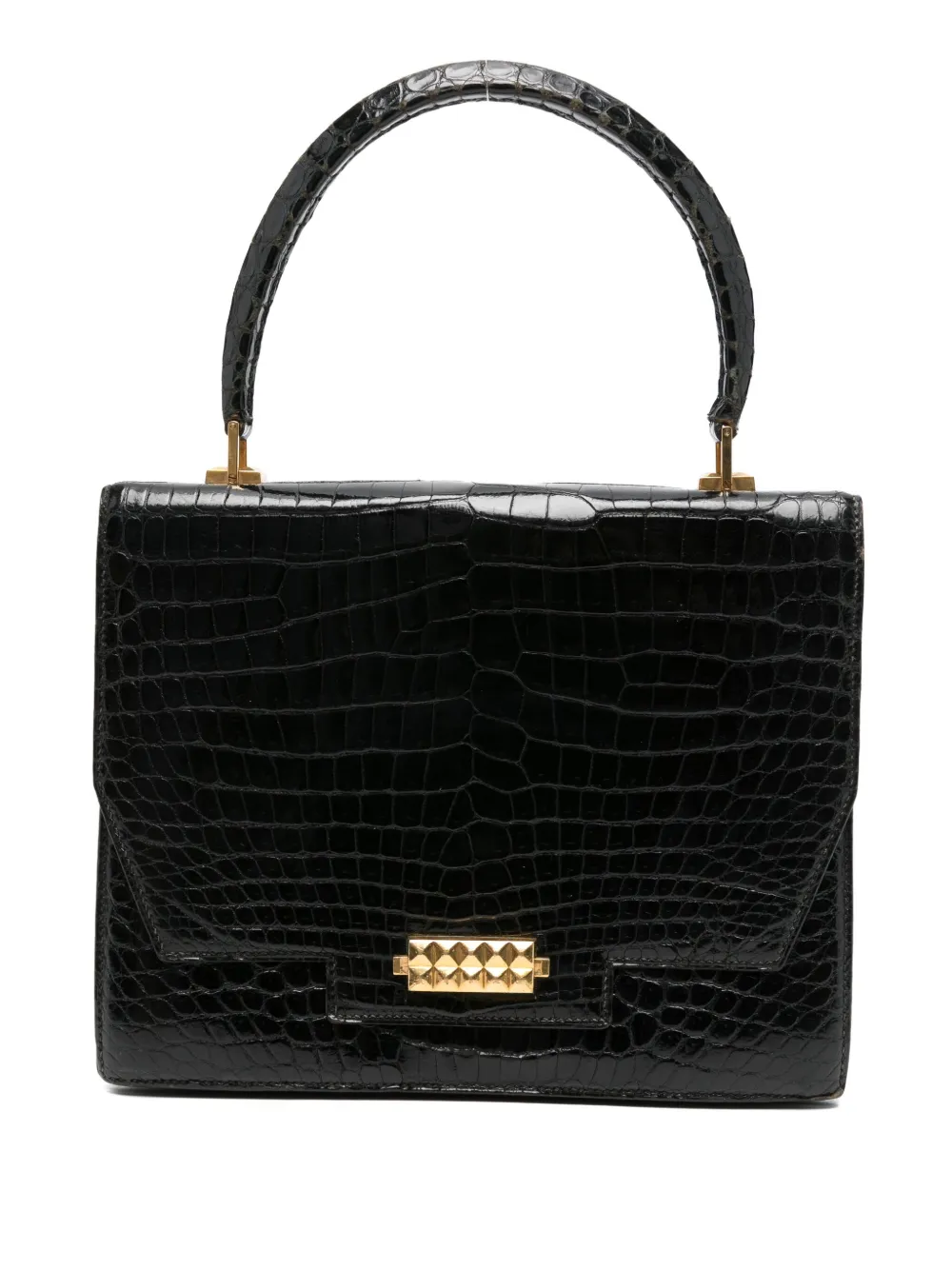Hermès Pre-Owned crocodile-skin top-handle tote bag | Black | Image 1