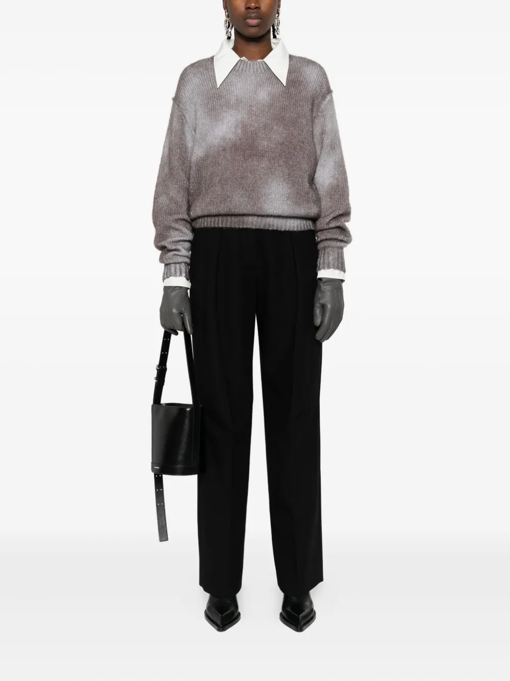 Jil Sander pleated wool trousers - Zwart