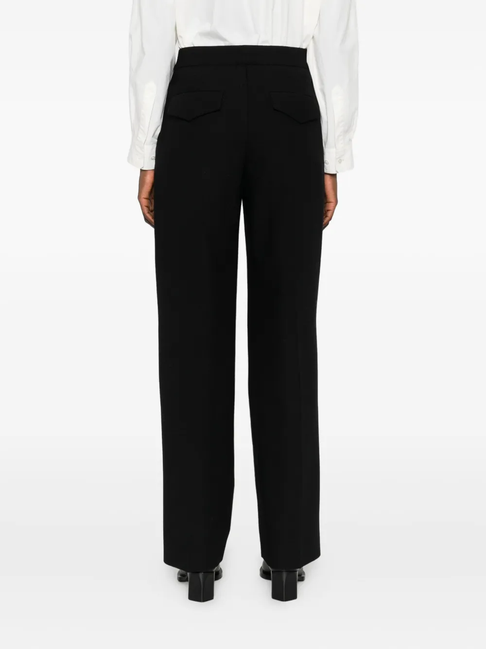 Jil Sander Wollen plooibroek Zwart