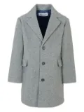 TRUSSARDI JUNIOR three-button twill coat - Grey