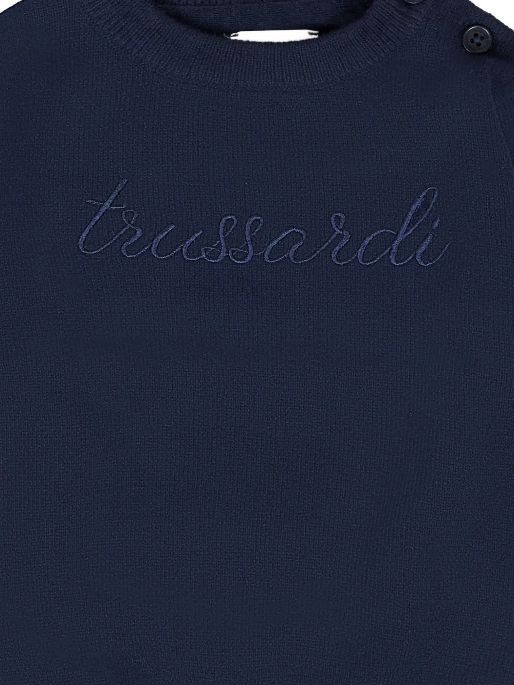 TRUSSARDI JUNIOR Sweater met geborduurde knopenbies Blauw