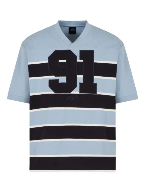 Armani Exchange t-shirt rayé à col v
