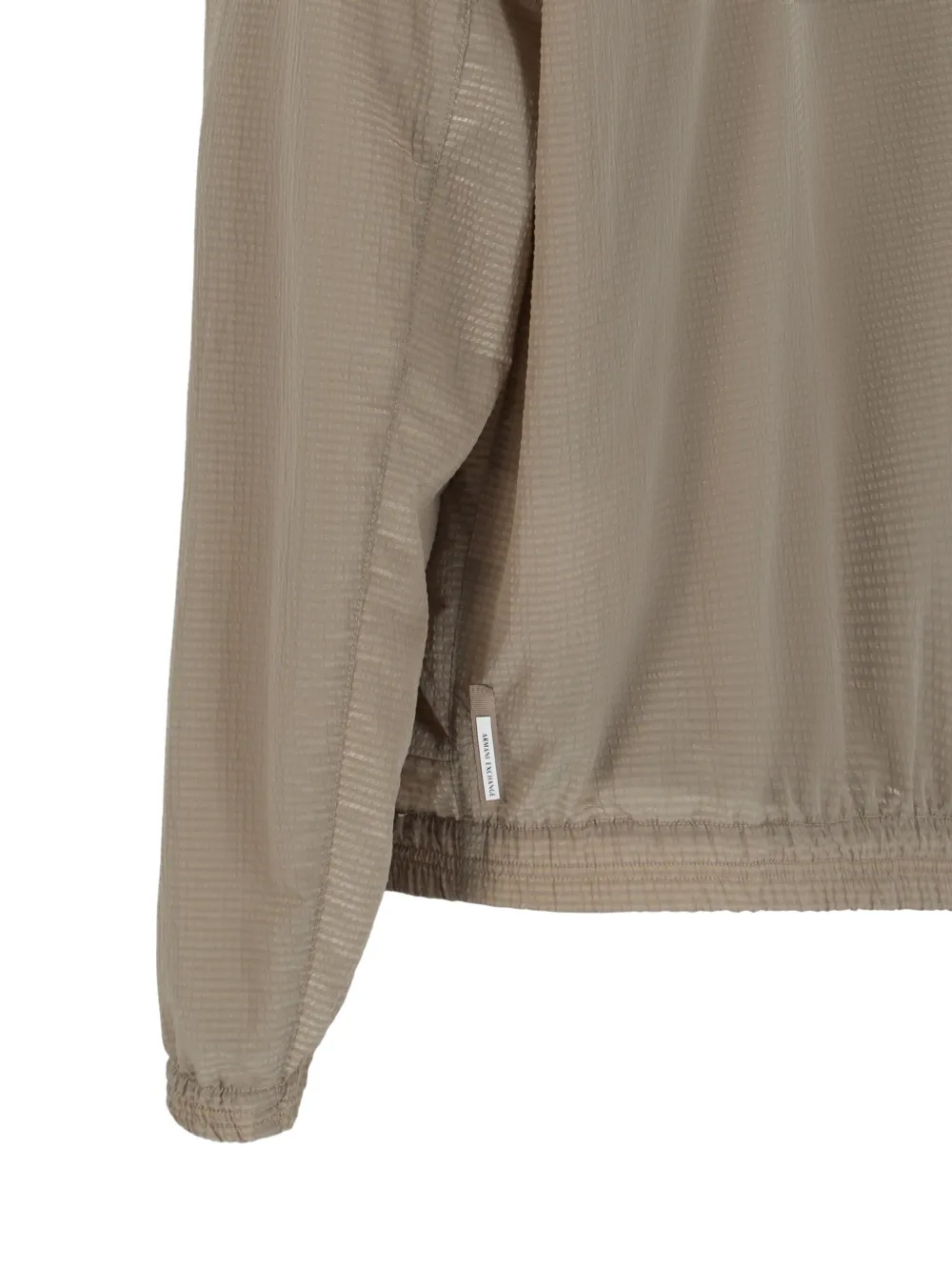 Armani Exchange Textured Zip Jacket In Brown