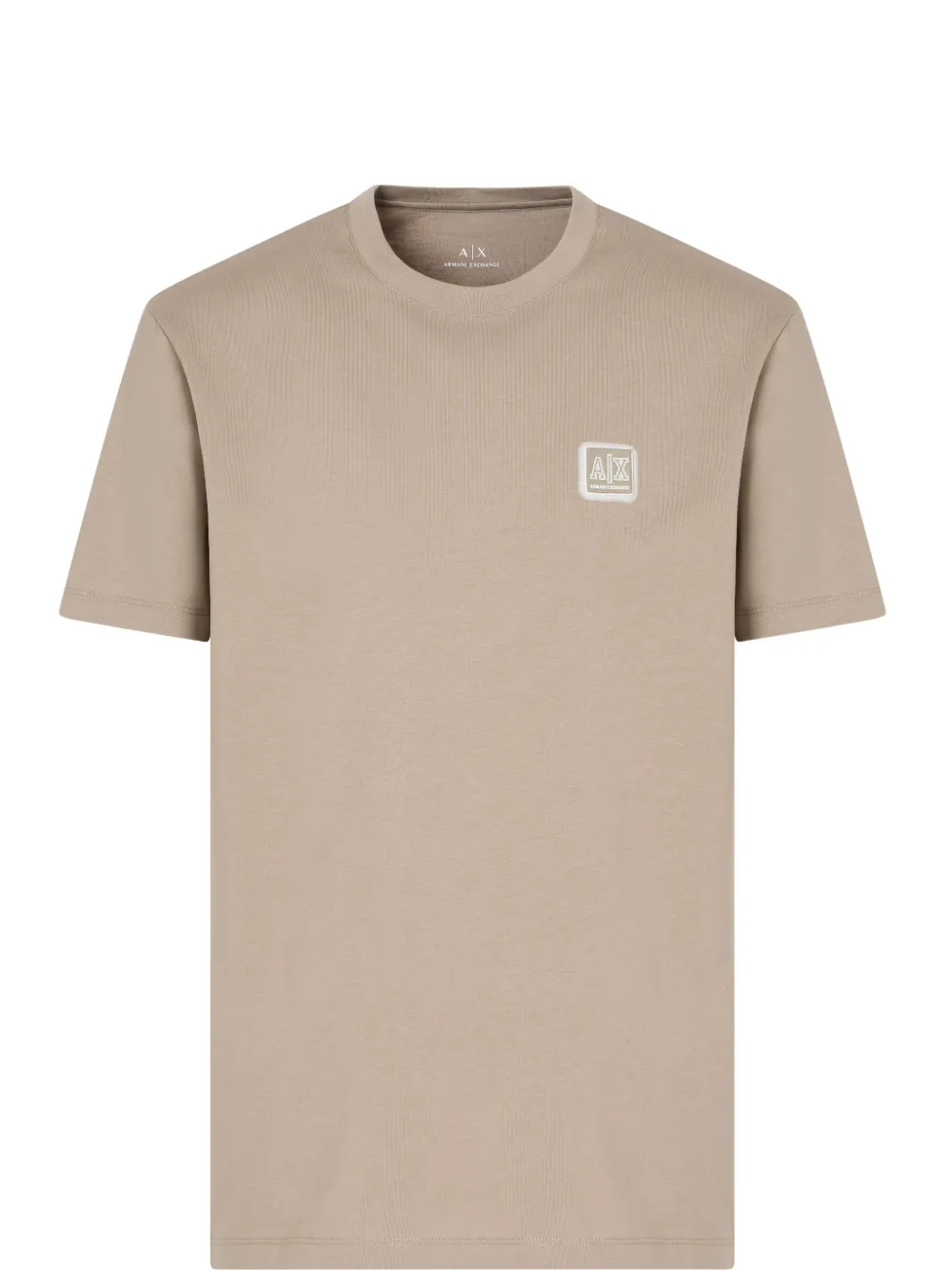 Armani Exchange Logo-patch T-shirt In Brown