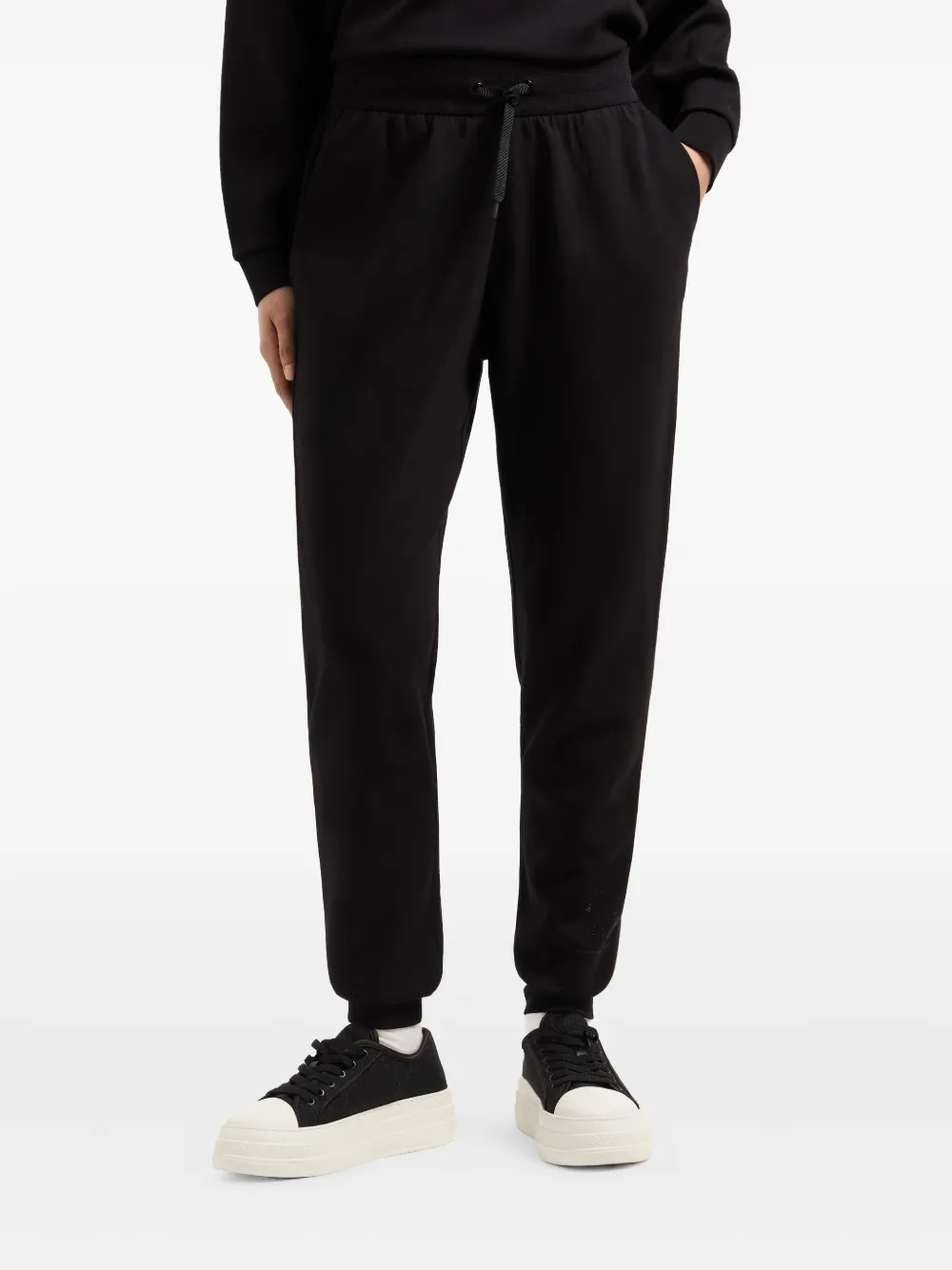 Armani Exchange Logo-detail Track Pants In Black