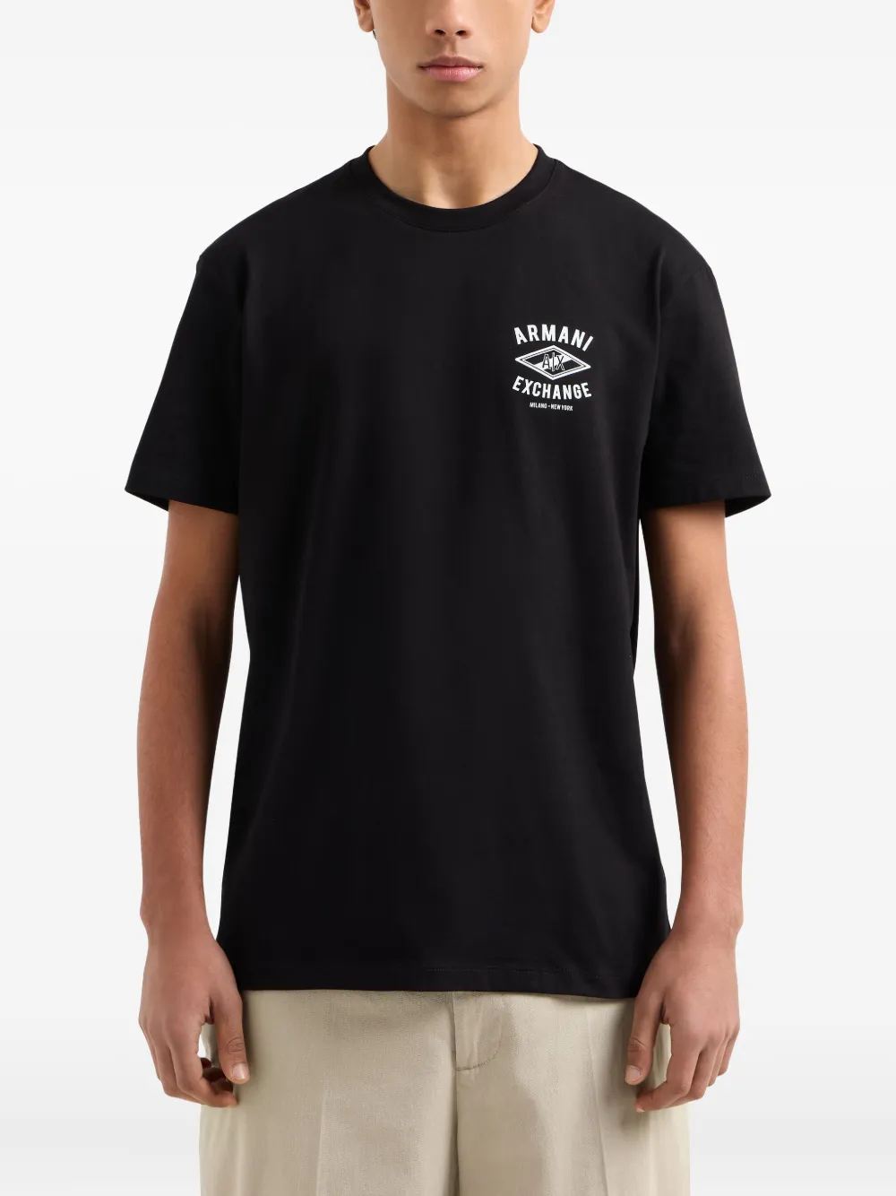 Armani Exchange T-shirt met logoprint Zwart