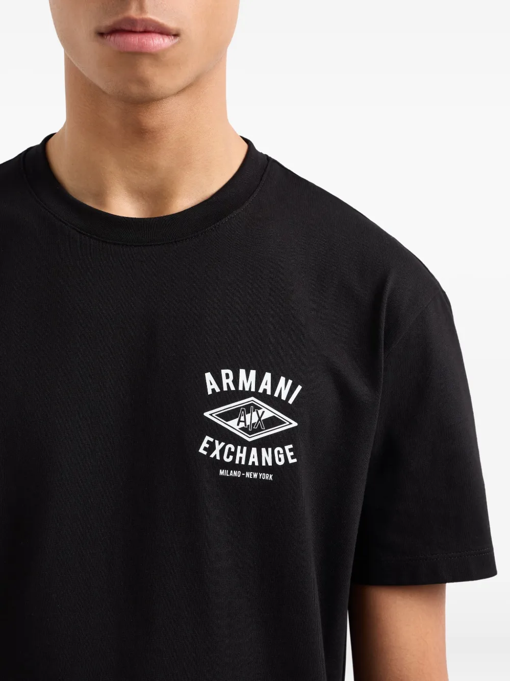 Armani Exchange T-shirt met logoprint Zwart